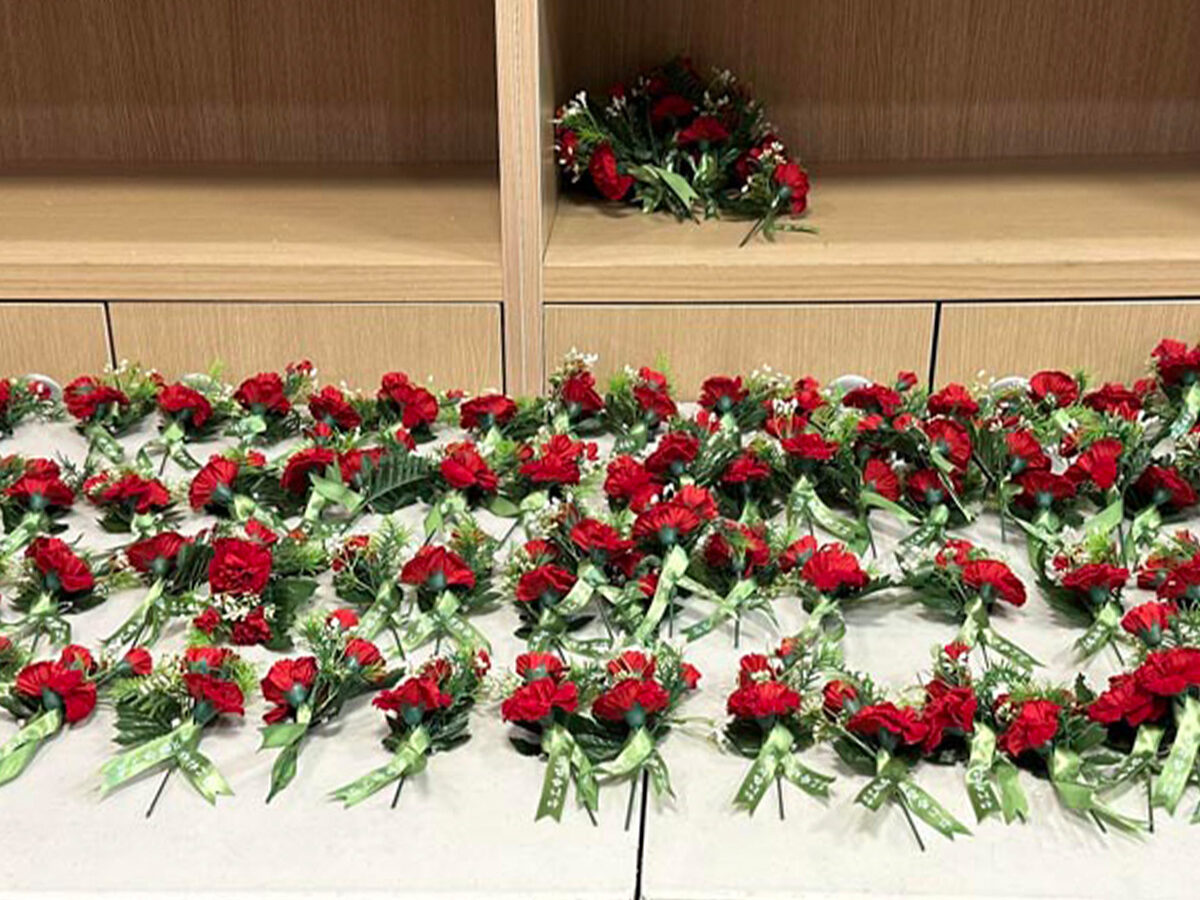 어버이 주일 꽃 달아드리기